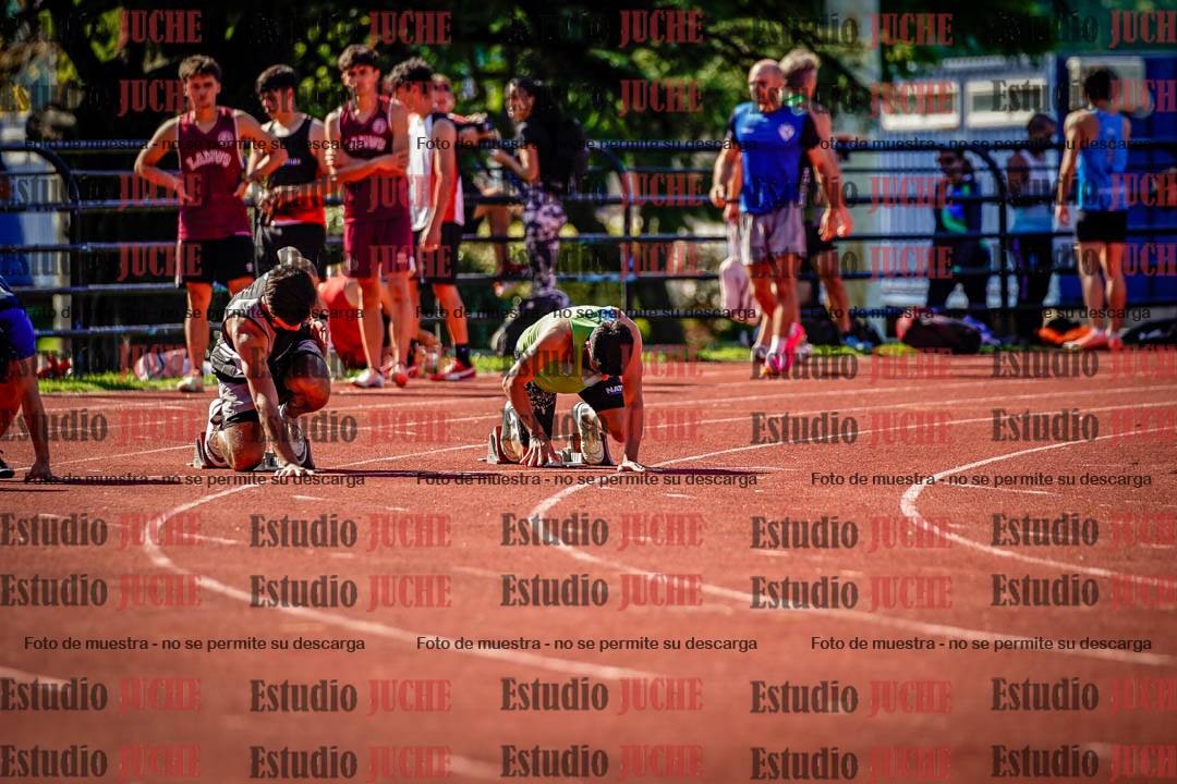 Fotos de los 100 m llanos de varones