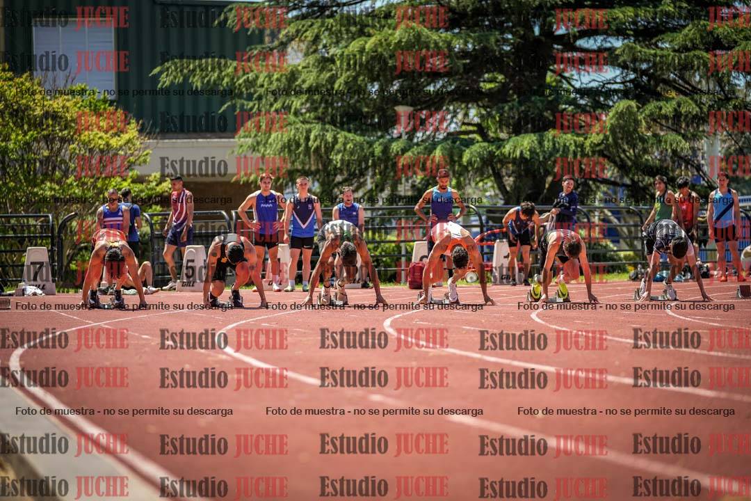 Fotos de los 100 m llanos de varones
