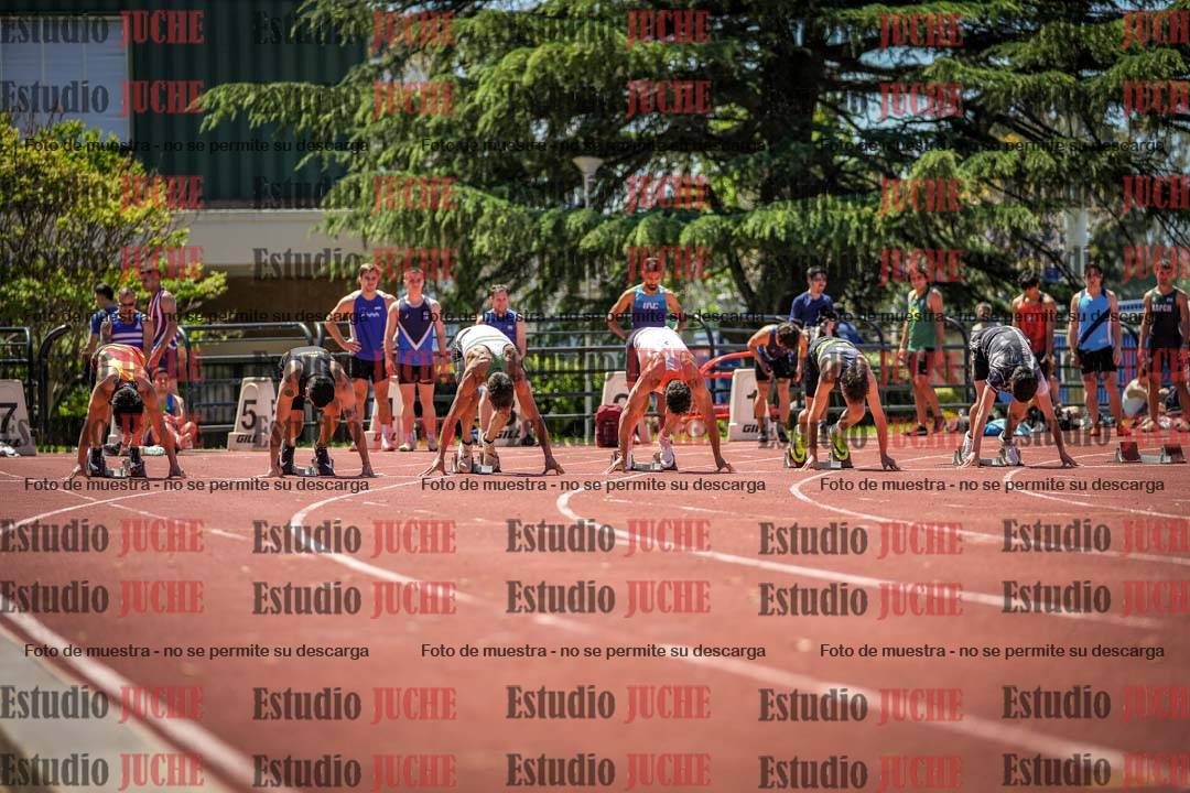 Fotos de los 100 m llanos de varones