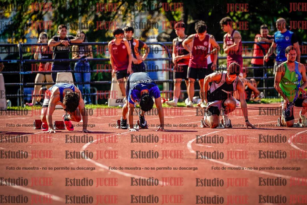 Fotos de los 100 m llanos de varones
