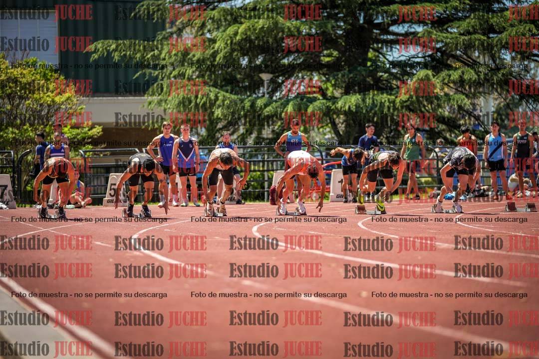 Fotos de los 100 m llanos de varones