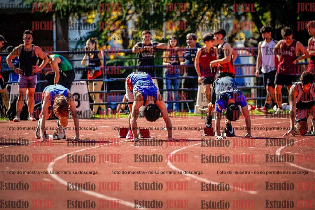 Fotos de los 100 m llanos de varones