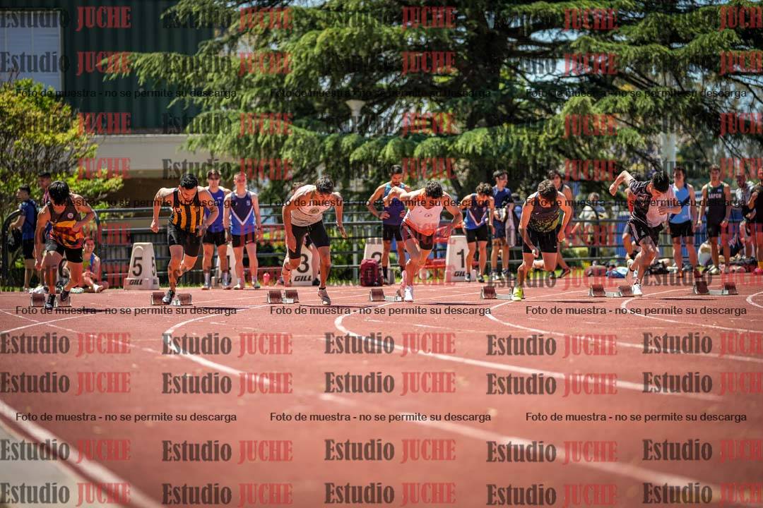 Fotos de los 100 m llanos de varones