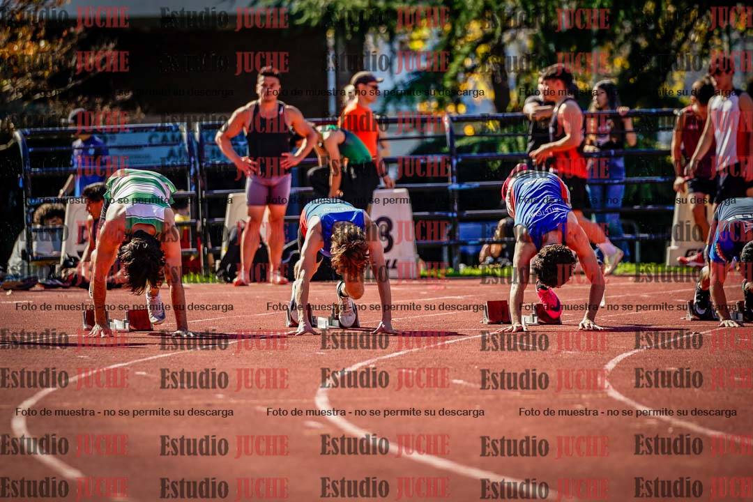 Fotos de los 100 m llanos de varones