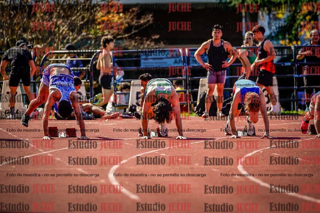 Fotos de los 100 m llanos de varones