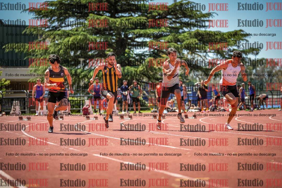 Fotos de los 100 m llanos de varones