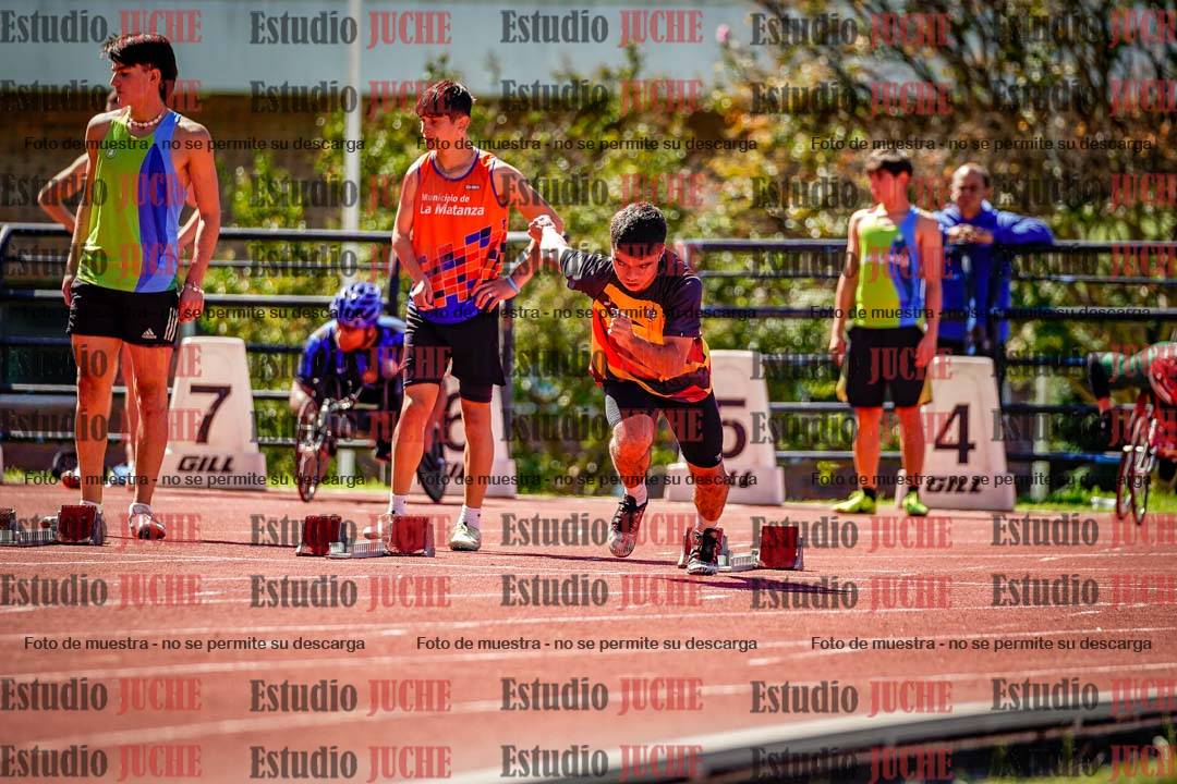 Fotos de los 100 m de varones