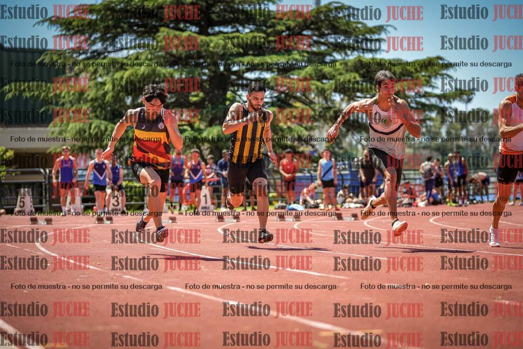 Fotos de los 100 m llanos de varones