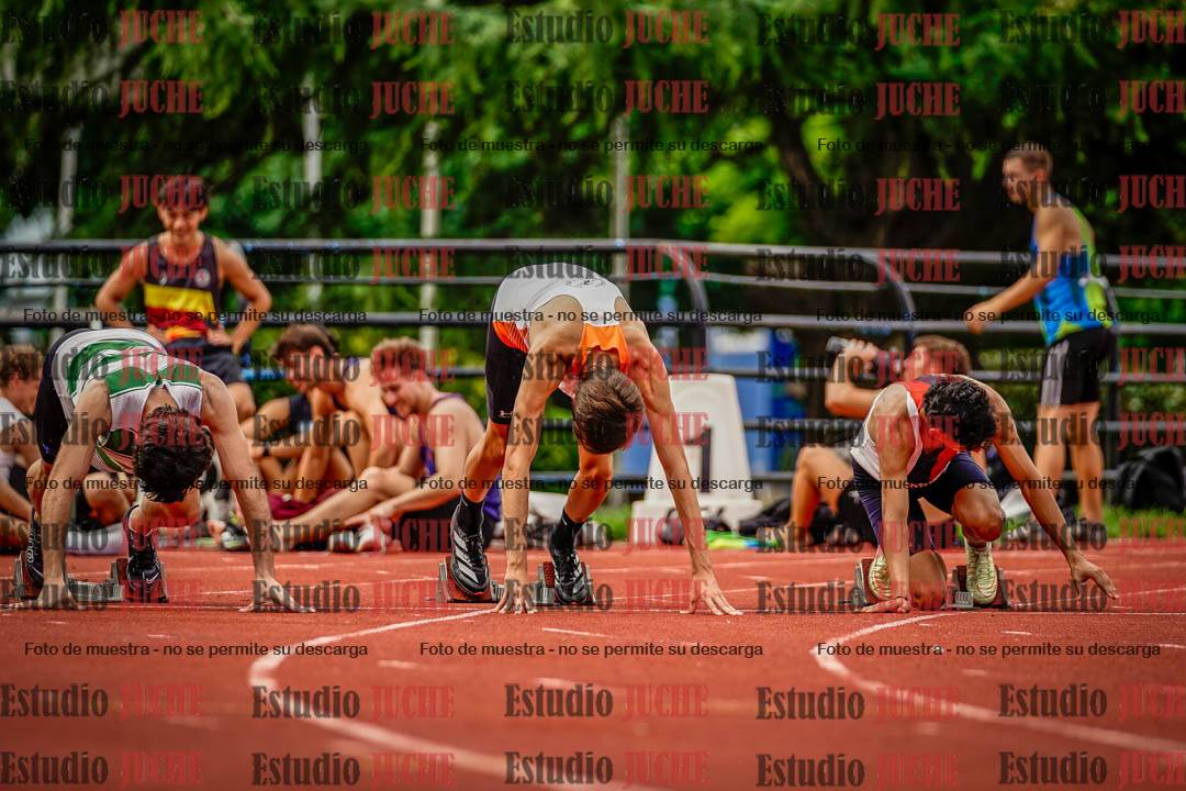 Fotos de los 100 m llanos de varones - FINAL