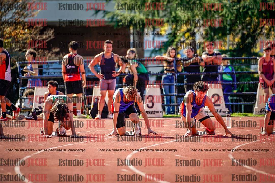 Fotos de los 100 m llanos de varones