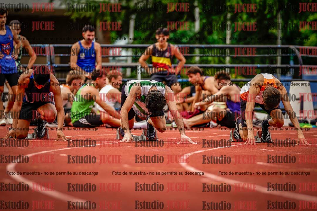 Fotos de los 100 m llanos de varones - FINAL