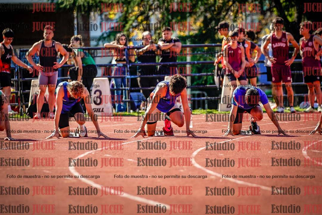 Fotos de los 100 m llanos de varones