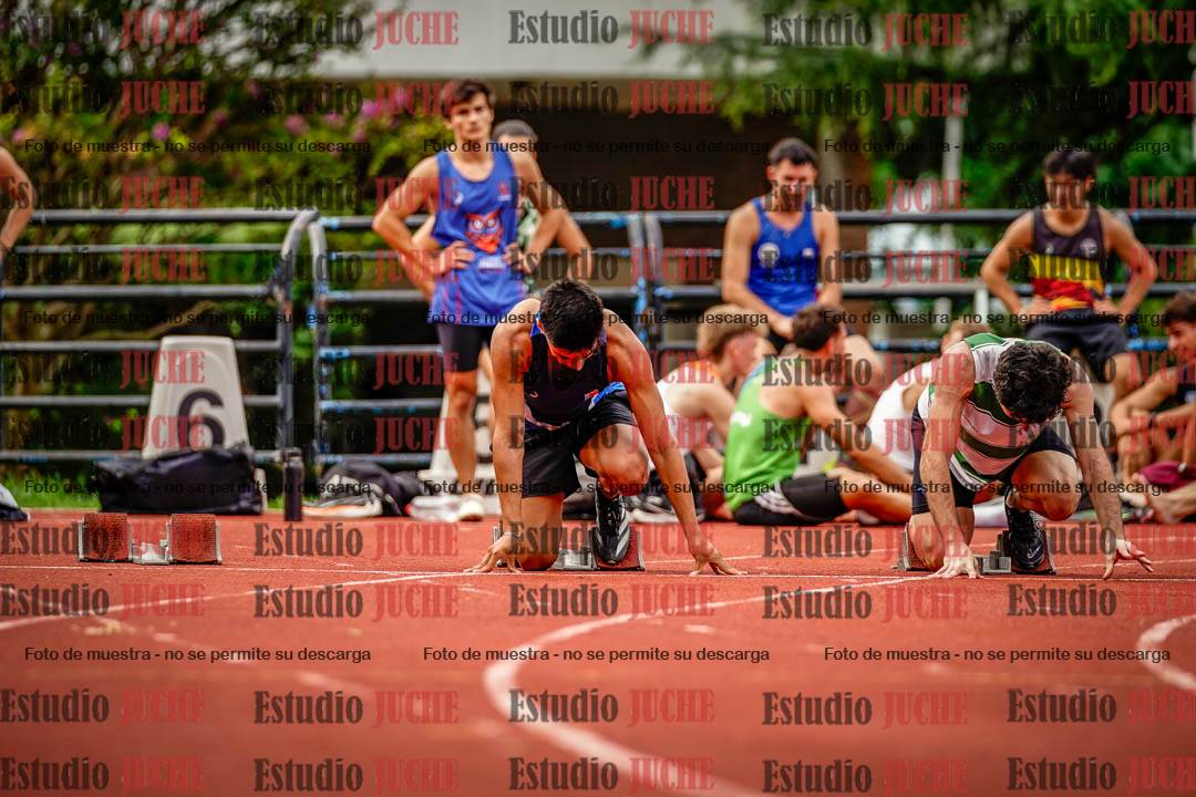 Fotos de los 100 m llanos de varones - FINAL