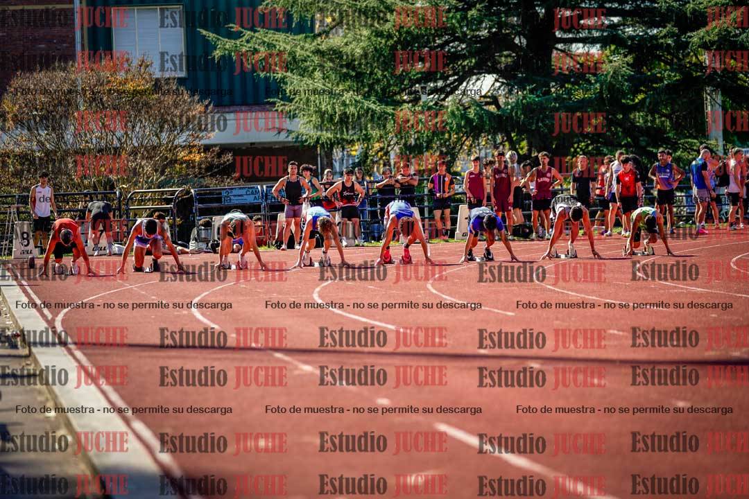 Fotos de los 100 m llanos de varones