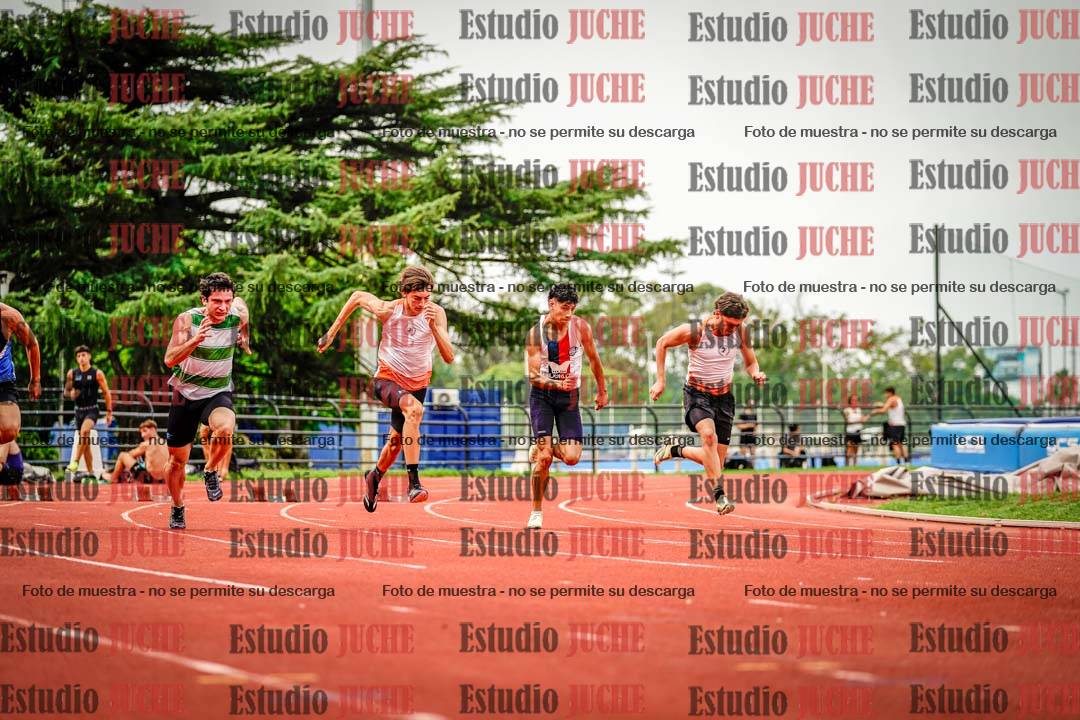 Fotos de los 100 m llanos de varones - FINAL