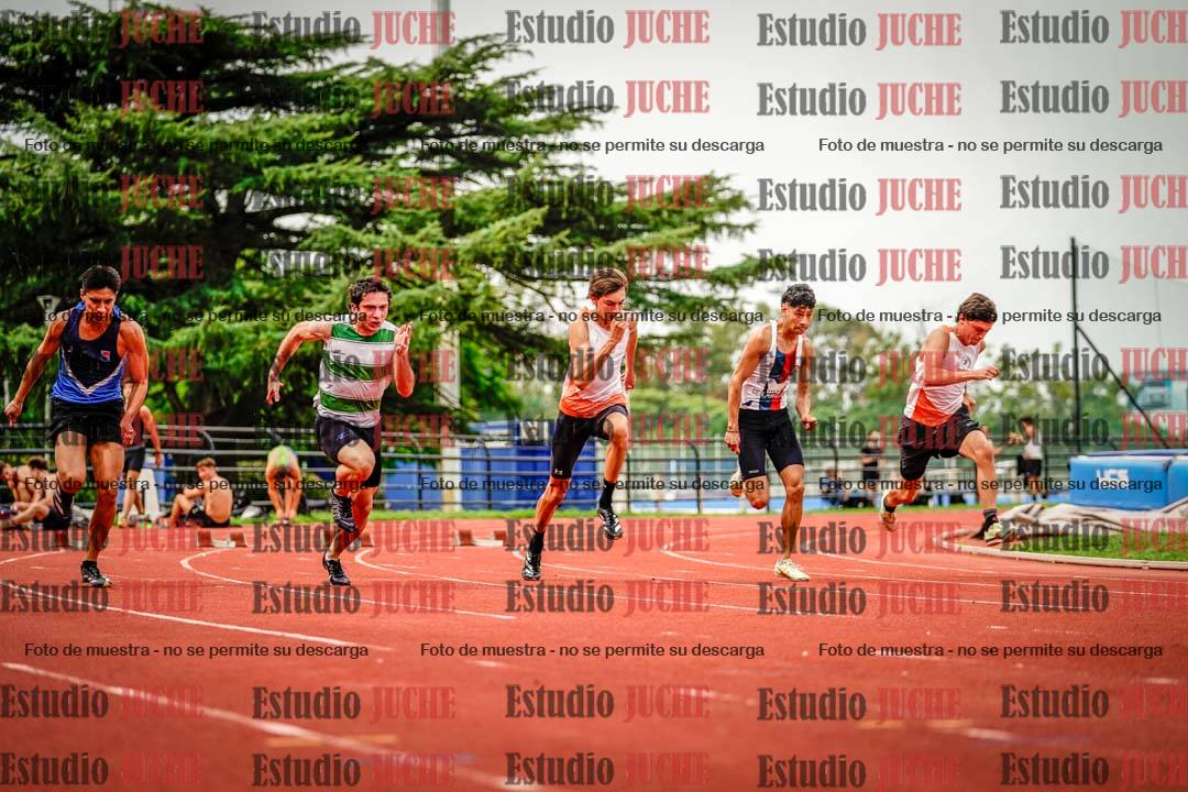 Fotos de los 100 m llanos de varones - FINAL