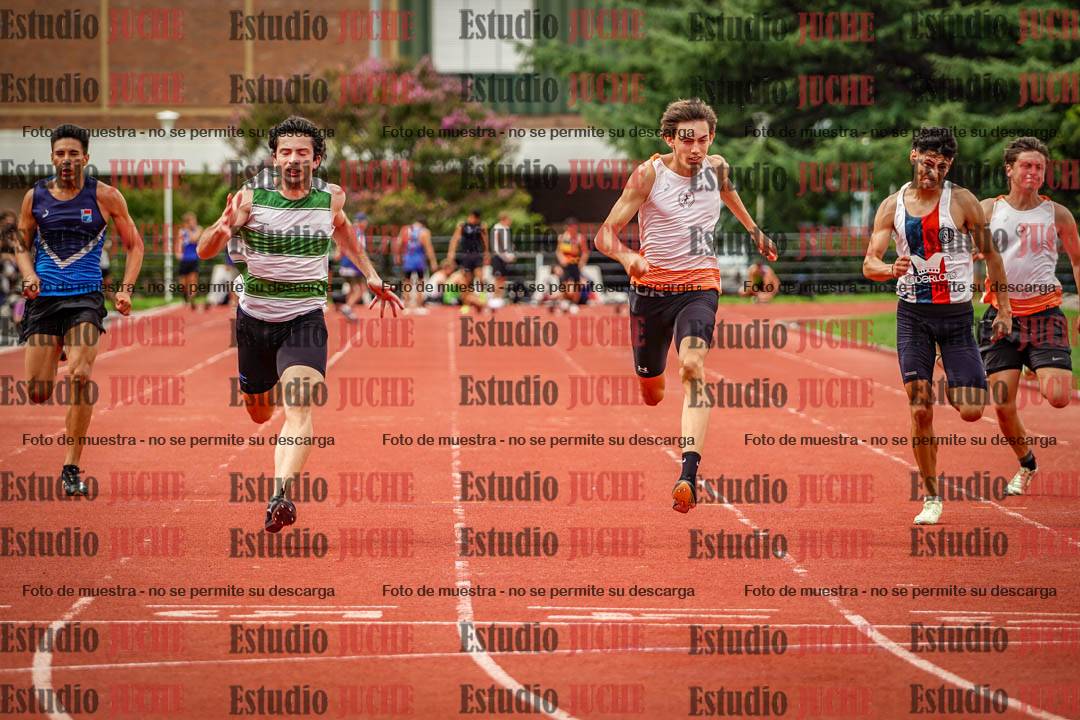 Fotos de los 100 m llanos de varones - FINAL