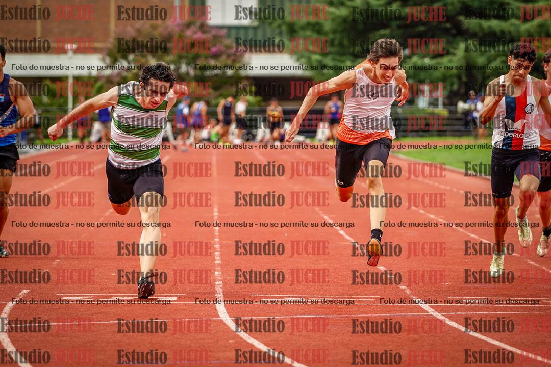 Fotos de los 100 m llanos de varones - FINAL