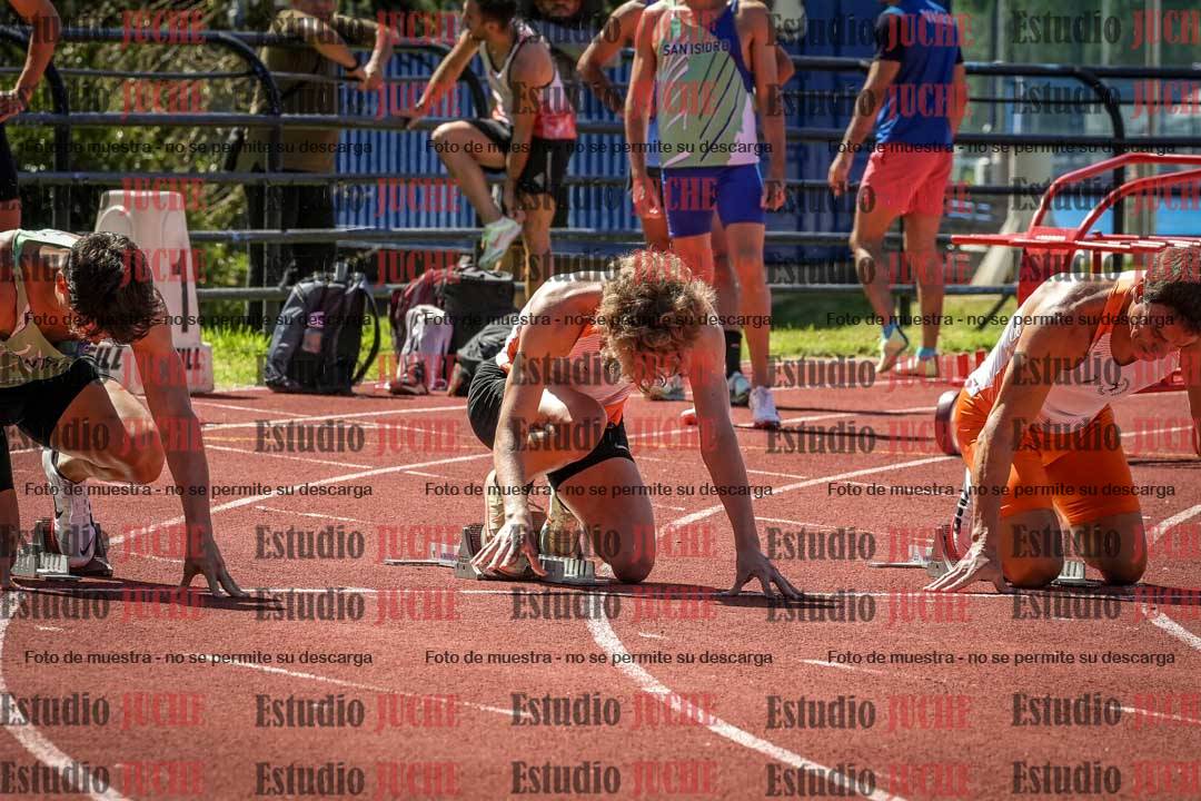 Fotos de los 100 m llanos de varones