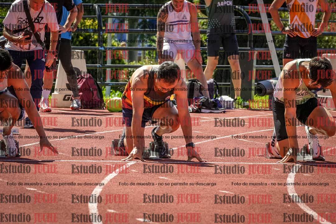 Fotos de los 100 m llanos de varones