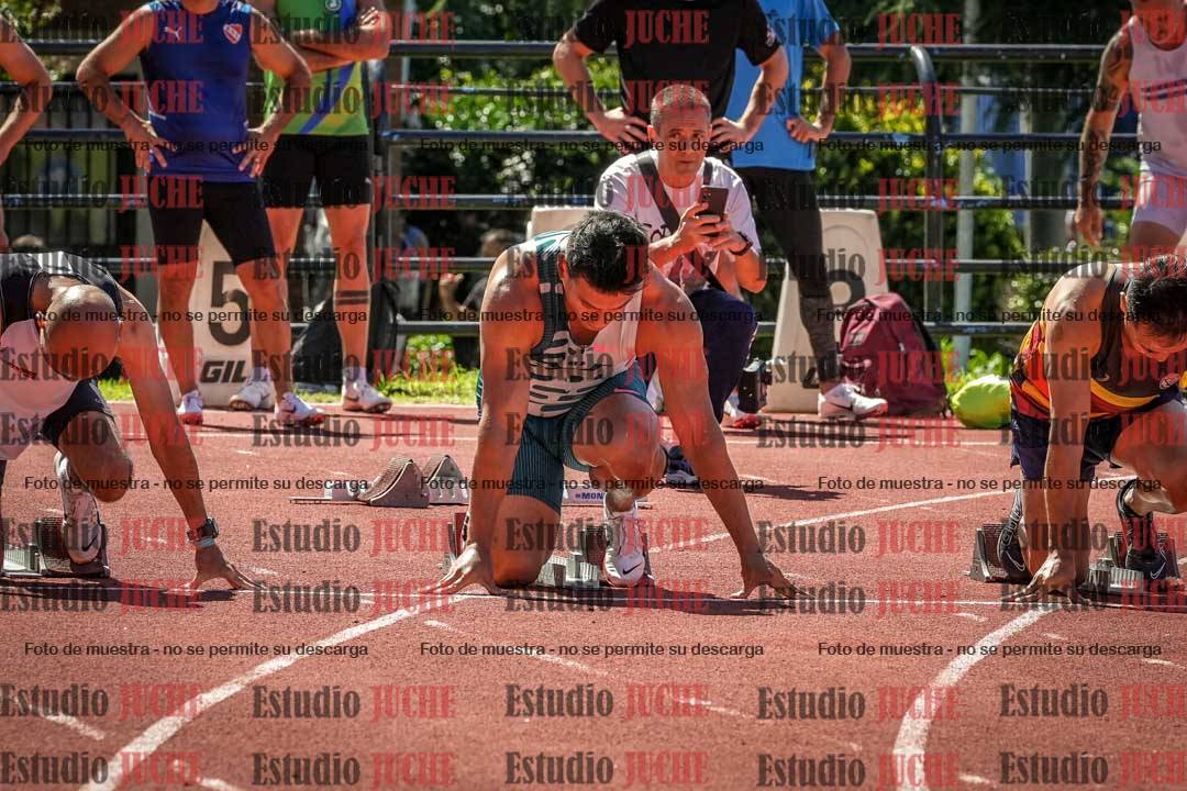 Fotos de los 100 m llanos de varones