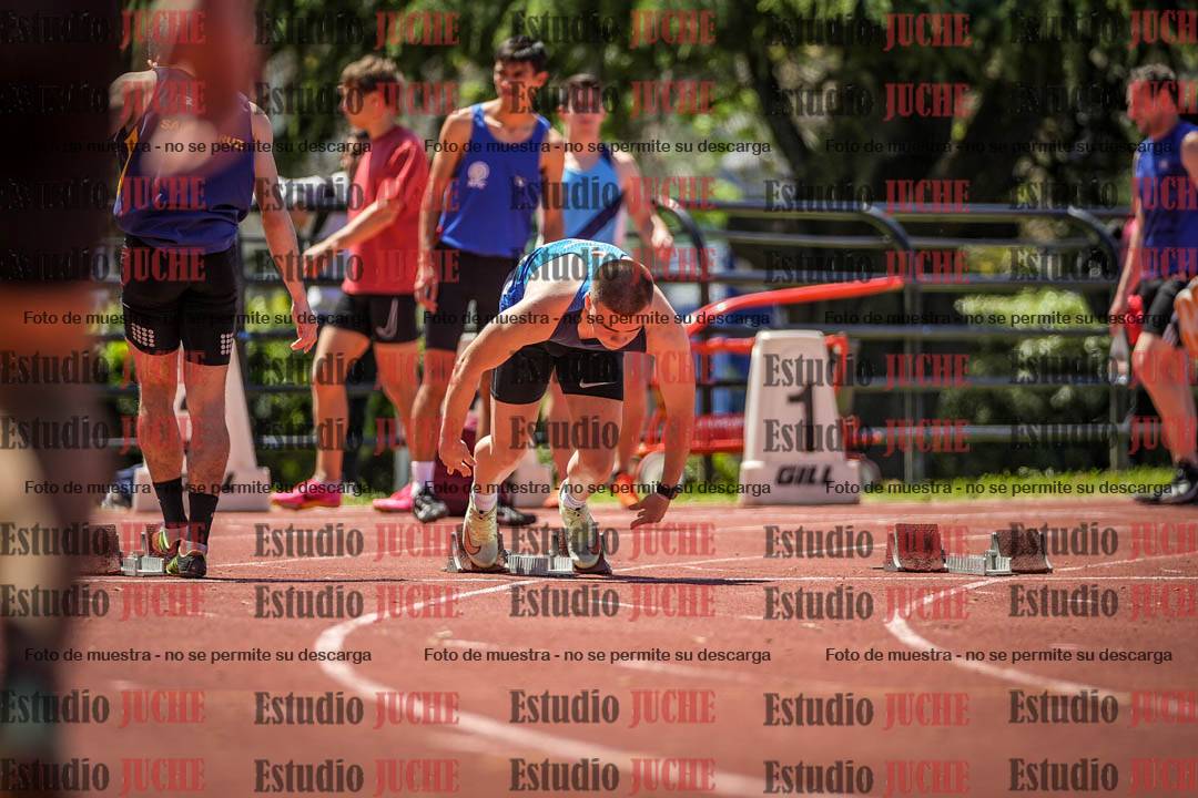 Fotos de los 100 m llanos de varones