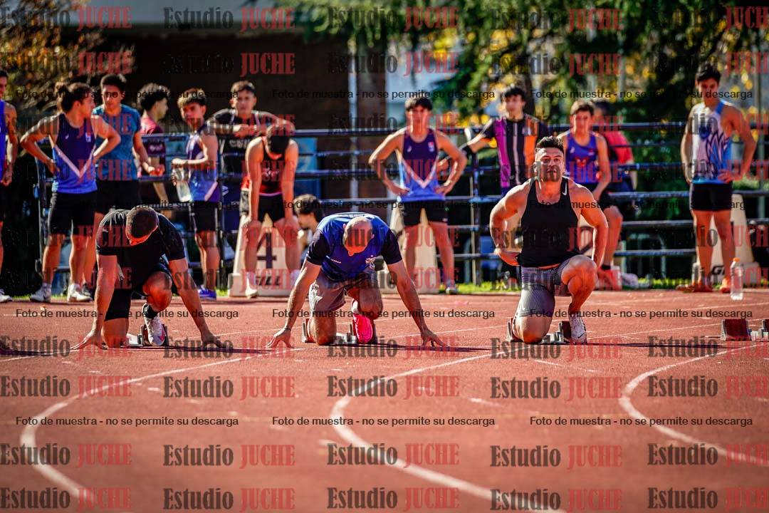 Fotos de los 100 m llanos de varones