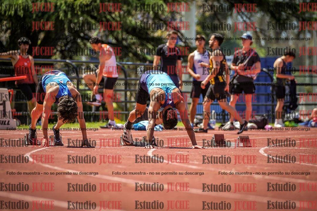 Fotos de los 100 m llanos de varones