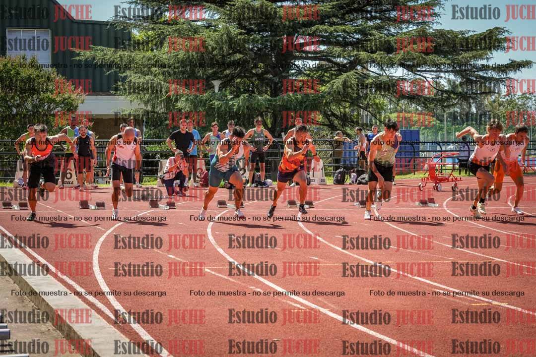 Fotos de los 100 m llanos de varones