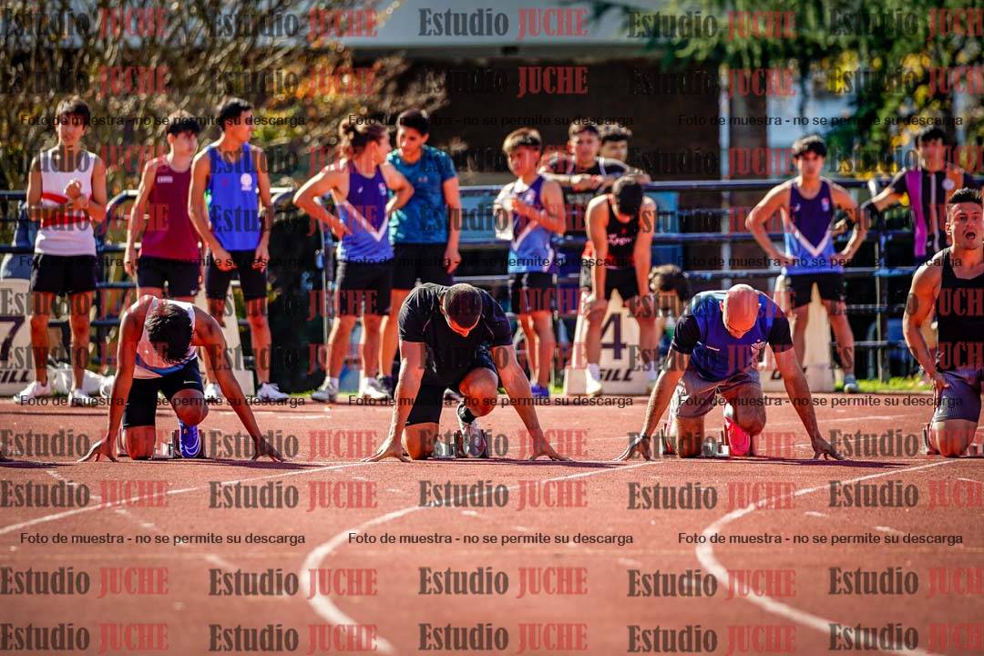 Fotos de los 100 m llanos de varones