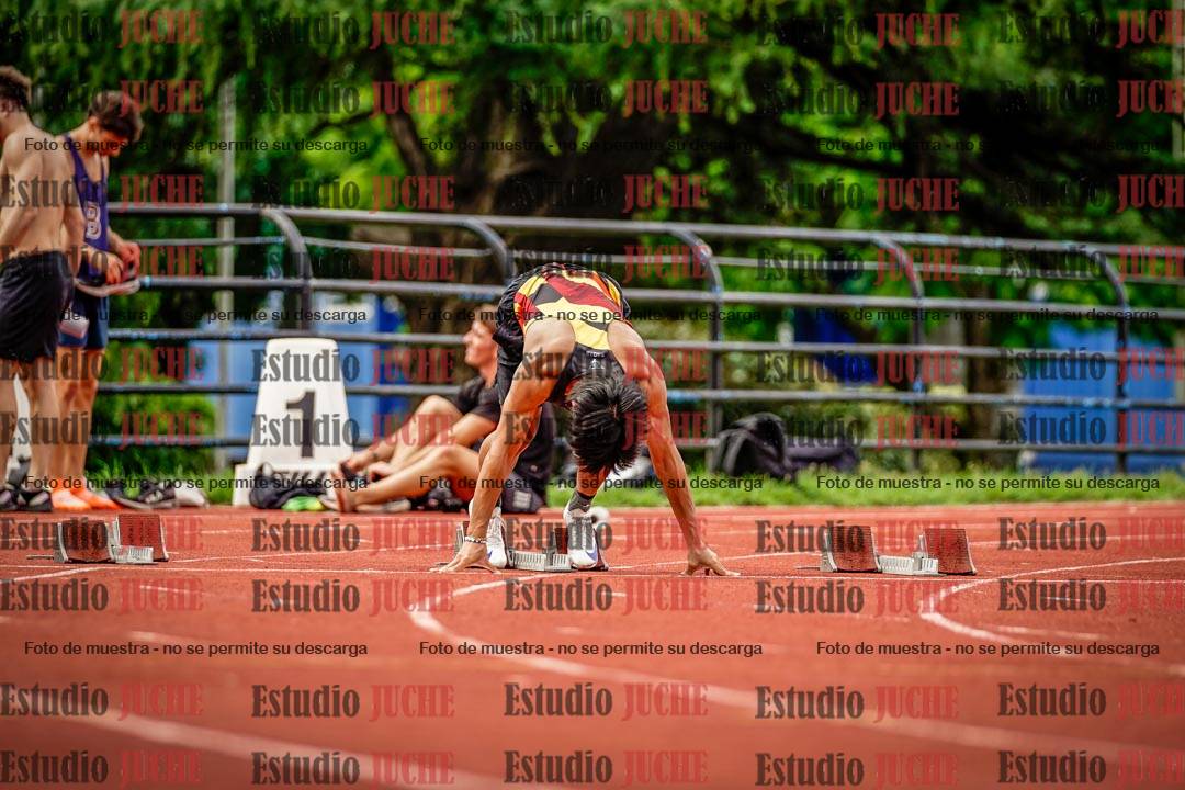 Fotos de los 100 m llanos de varones - FINAL