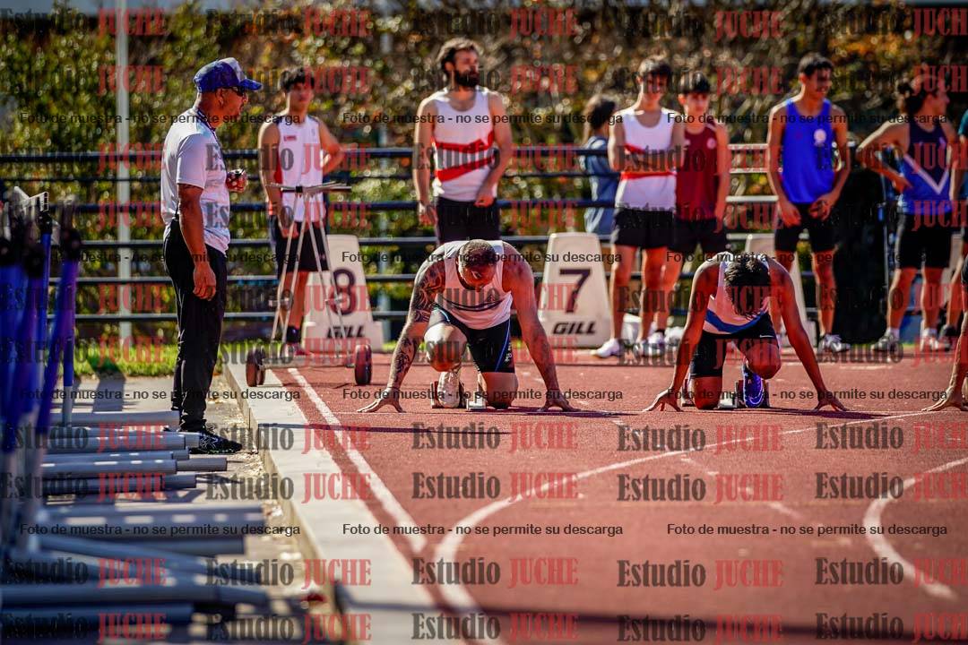 Fotos de los 100 m llanos de varones