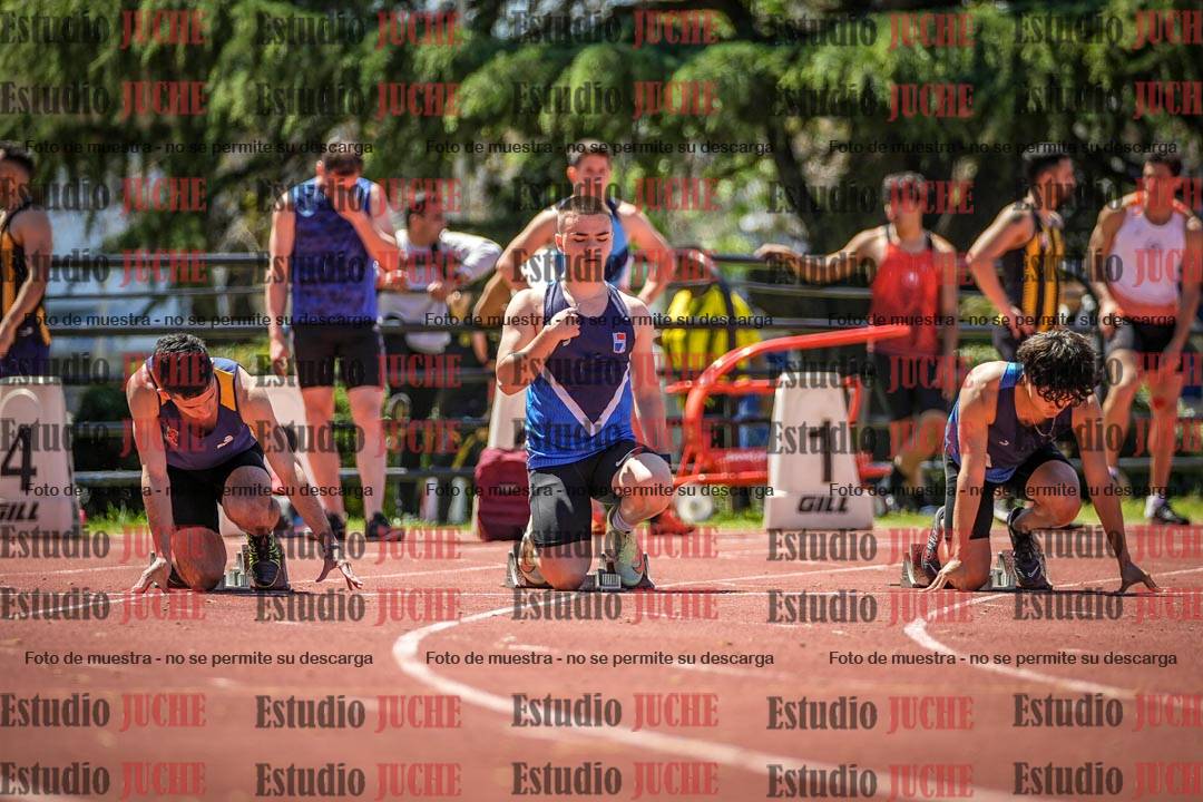 Fotos de los 100 m llanos de varones