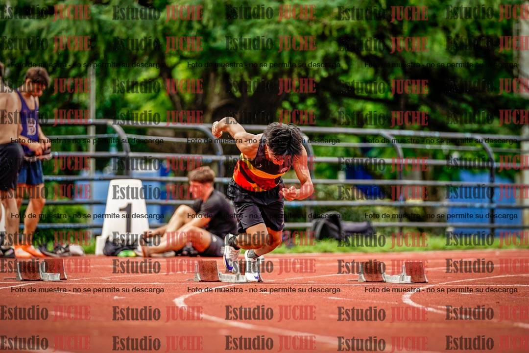 Fotos de los 100 m llanos de varones - FINAL