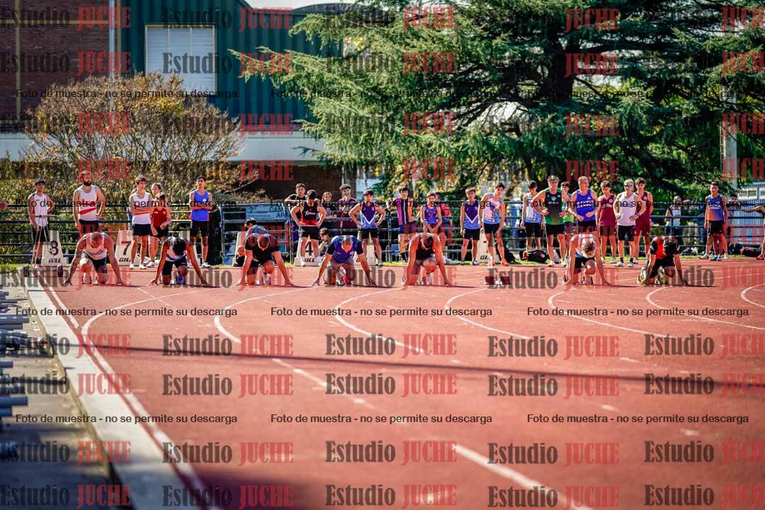 Fotos de los 100 m llanos de varones