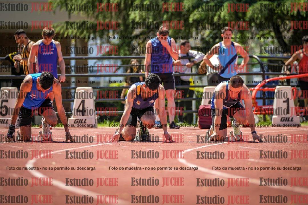 Fotos de los 100 m llanos de varones
