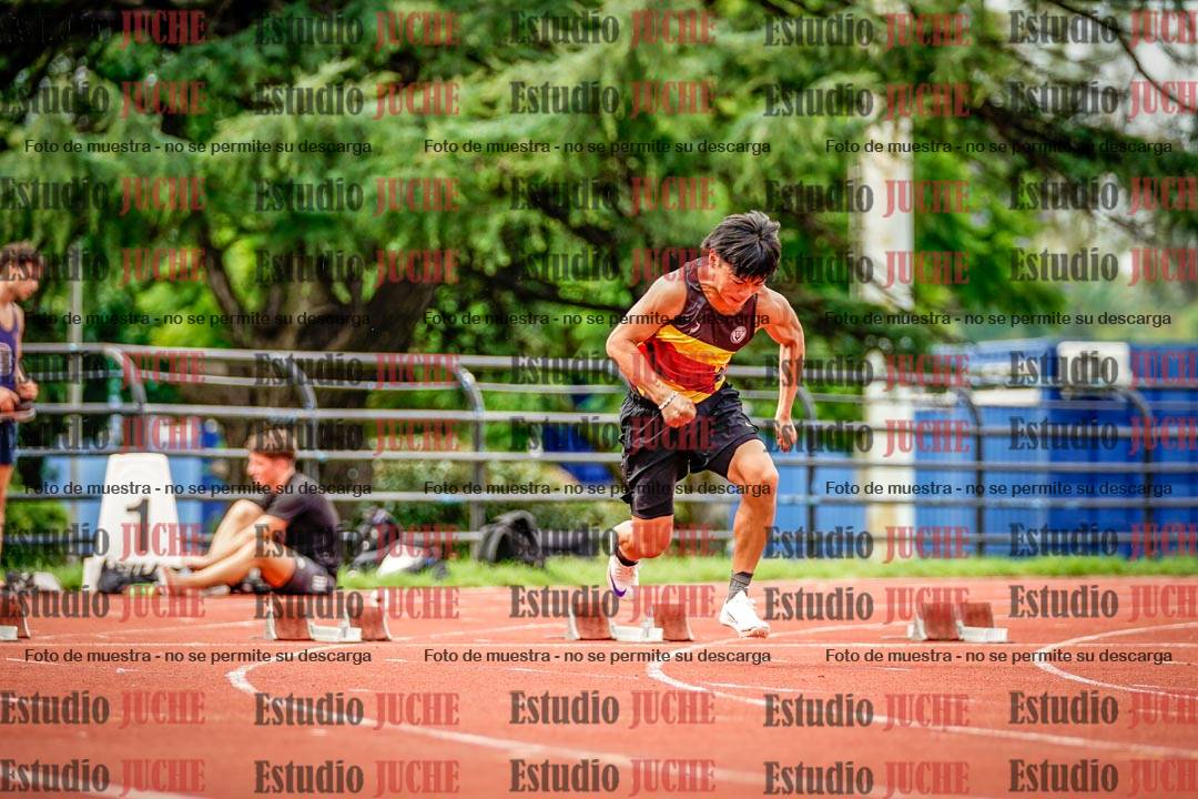 Fotos de los 100 m llanos de varones - FINAL