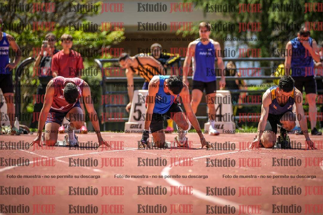 Fotos de los 100 m llanos de varones