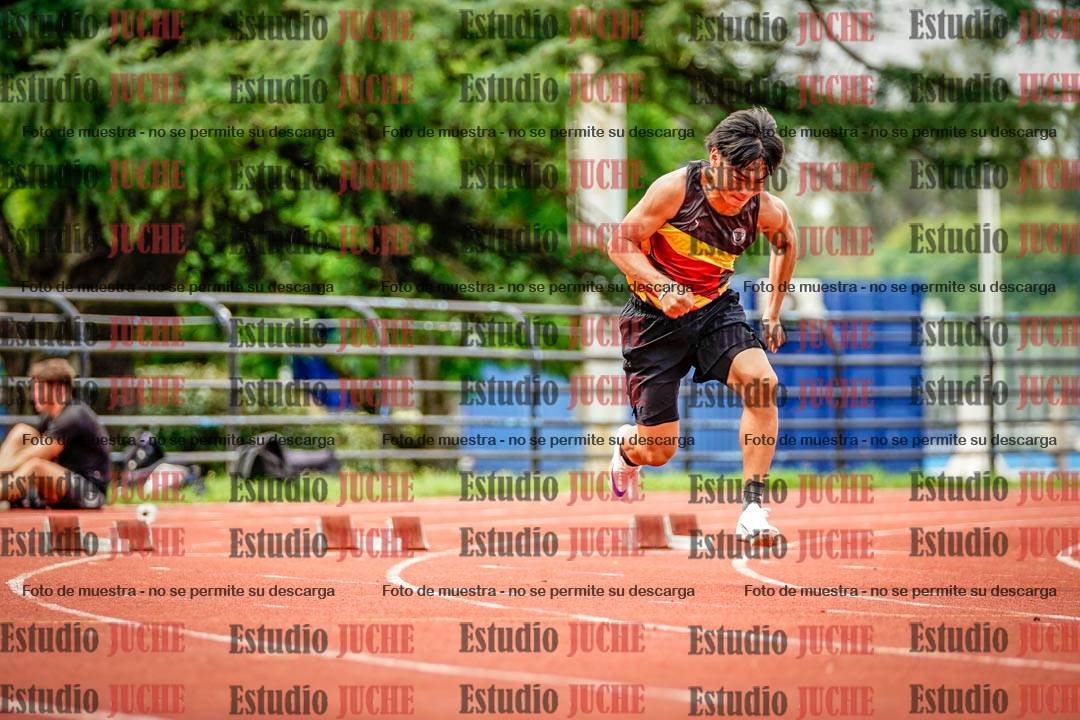 Fotos de los 100 m llanos de varones - FINAL