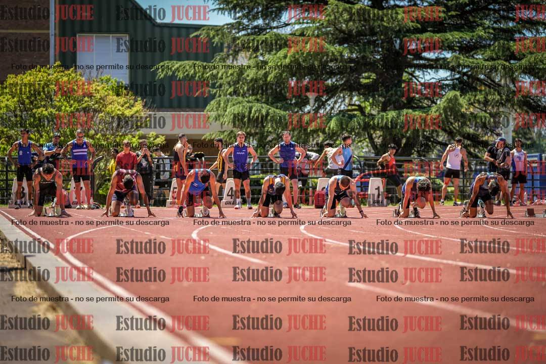 Fotos de los 100 m llanos de varones