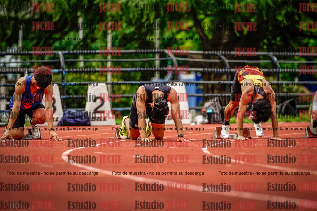 Fotos de los 100 m llanos de varones - FINAL