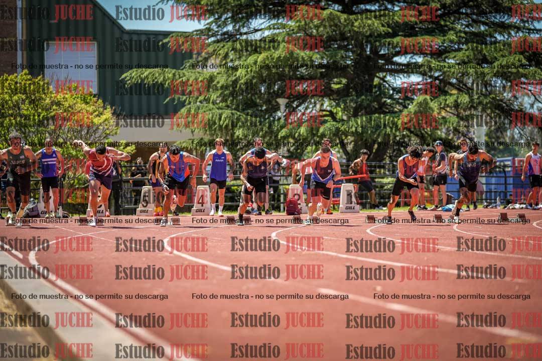 Fotos de los 100 m llanos de varones