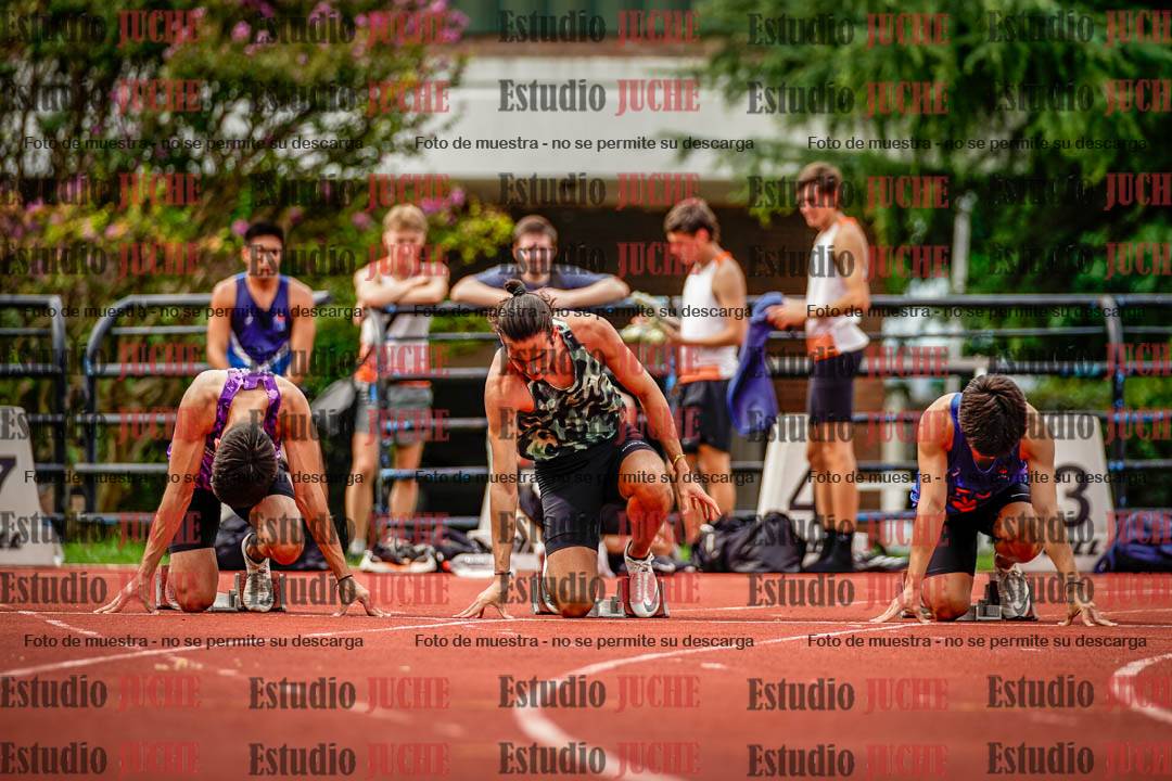 Fotos de los 100 m llanos de varones - FINAL