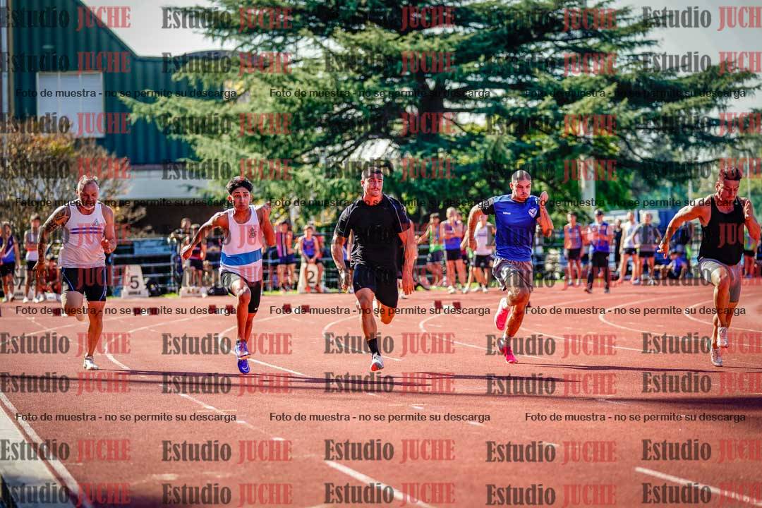 Fotos de los 100 m llanos de varones