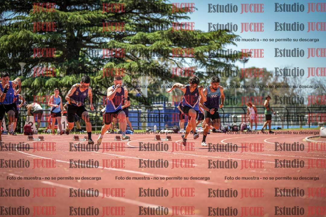 Fotos de los 100 m llanos de varones