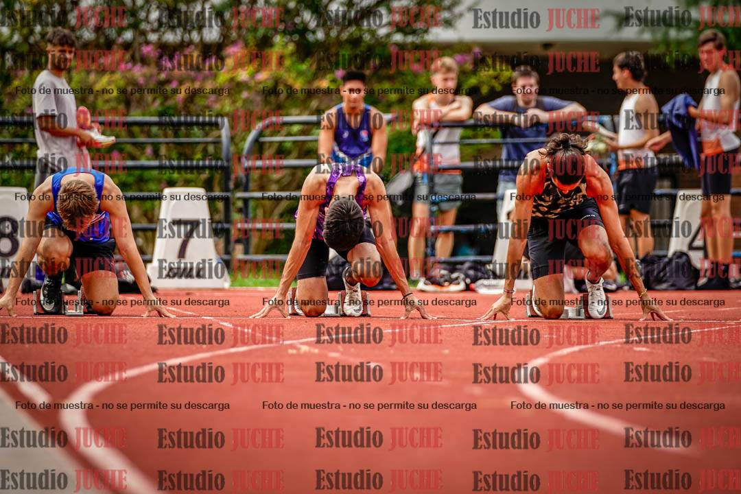 Fotos de los 100 m llanos de varones - FINAL