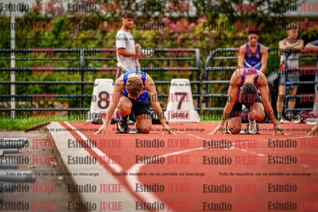 Fotos de los 100 m llanos de varones - FINAL