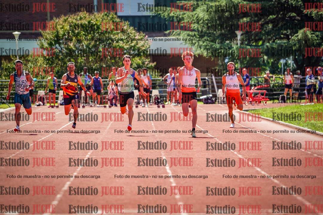 Fotos de los 100 m llanos de varones