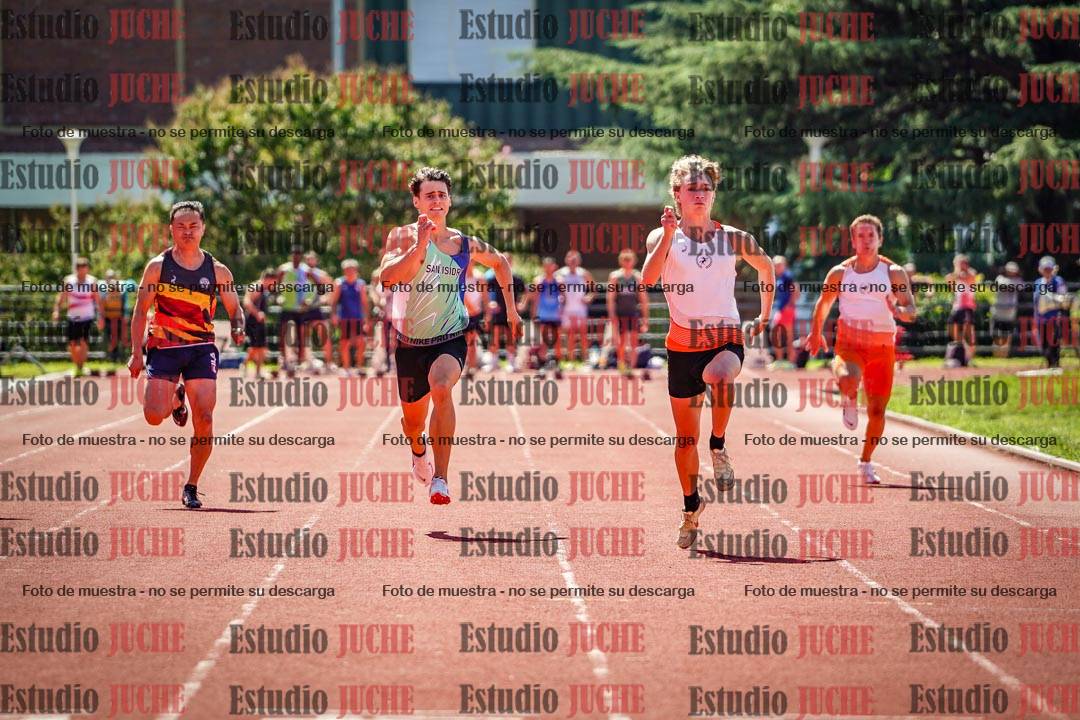 Fotos de los 100 m llanos de varones