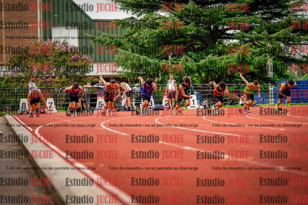 Fotos de los 100 m llanos de varones - FINAL
